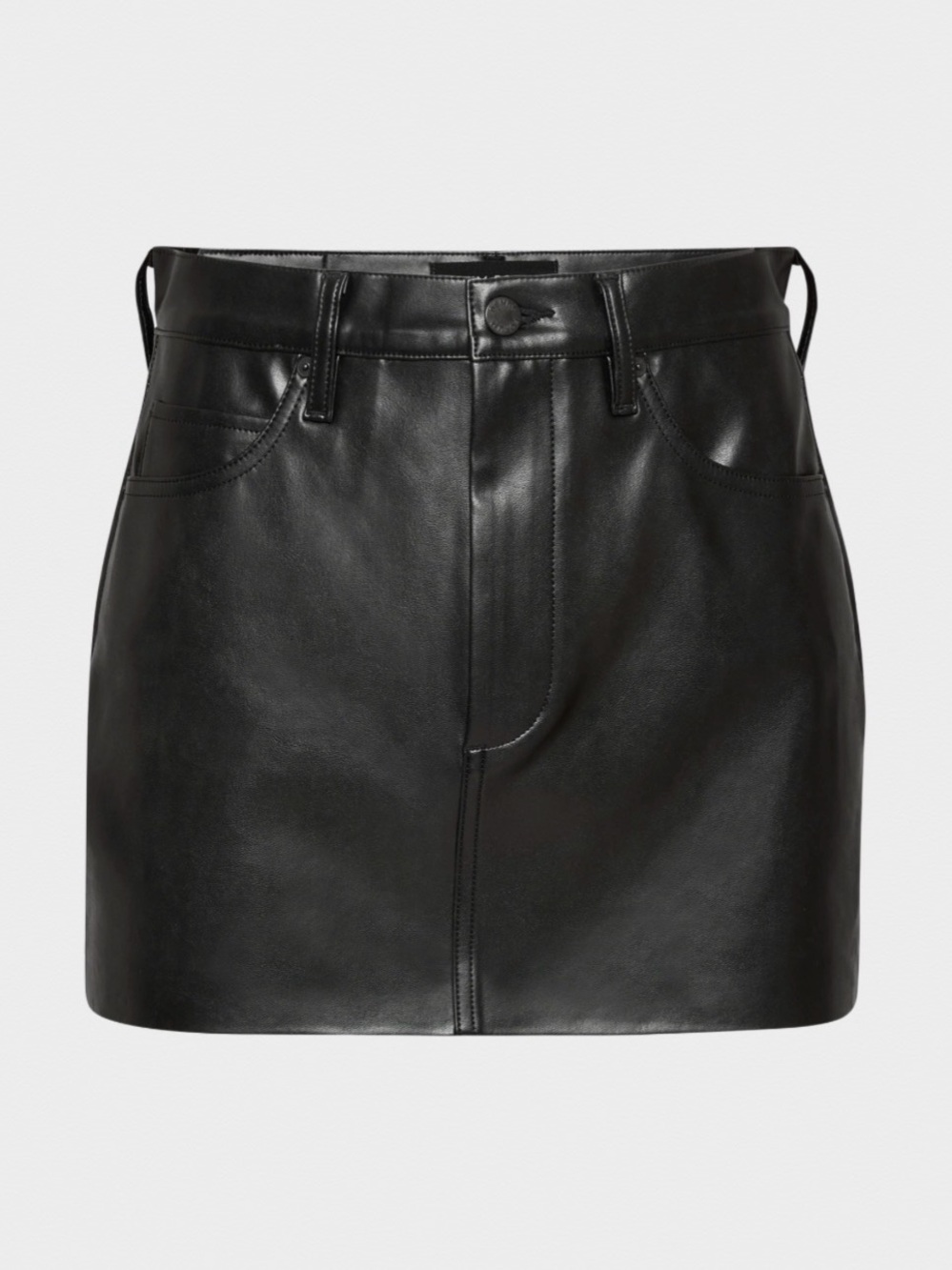 Aritzia Black Vegan Leather Mini Skirt